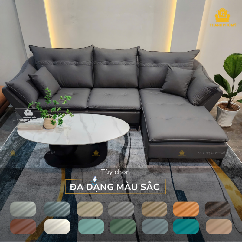 Liên hệ Hotline – 0359 347 947 (Chi nhánh Đức Trọng, Lâm Đồng) hoặc Hotline – 0939 529 705 (Chi nhánh Buôn Ma Thuột, Dak Lak) để được tư vấn đặt màu, kích thước theo yêu cầu -  Hình ảnh được thiết lập bối cảnh và chụp tại Showroom Sofa Thạnh Phú Mỹ CN 02 Ama Pui – Buôn Ma Thuột.