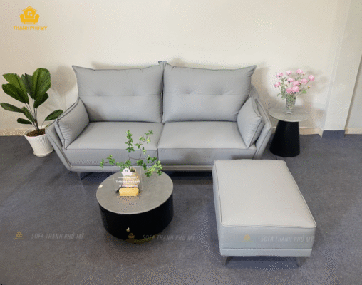 Sofa Văng 2 Chỗ Ngồi Da Tẩy Mực Xám Nhạt | Sofa Thạnh Phú Mỹ | Sofa Buôn Ma Thuột | Sofa Đà Lạt