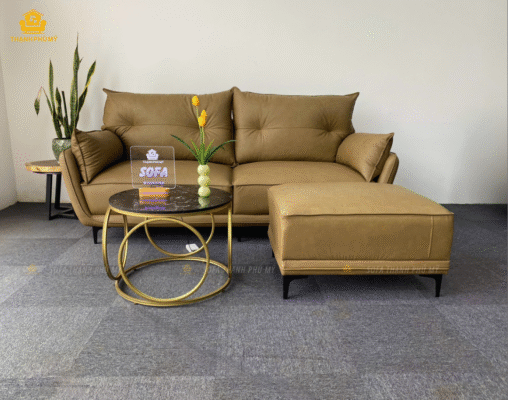 Sofa Văng 2 Chỗ Ngồi Màu Rêu Gối Tựa Êm Bồng Bềnh