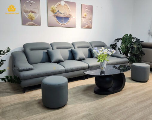 Kiểu dáng văng chữ I đệm chia 4 chỗ ngồi và tựa đầu gật gù nâng hạ.