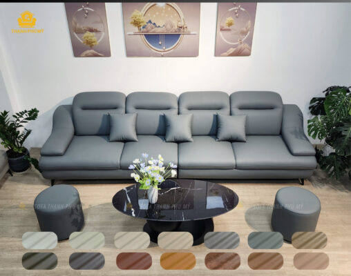 Sofa Thạnh Phú Mỹ nhận đặt đóng sofa theo yêu cầu với màu sắc, chất liệu và kích thước tuỳ chỉnh theo yêu cầu của khách hàng và thời gian gia công là từ 10 đến 15 ngày.