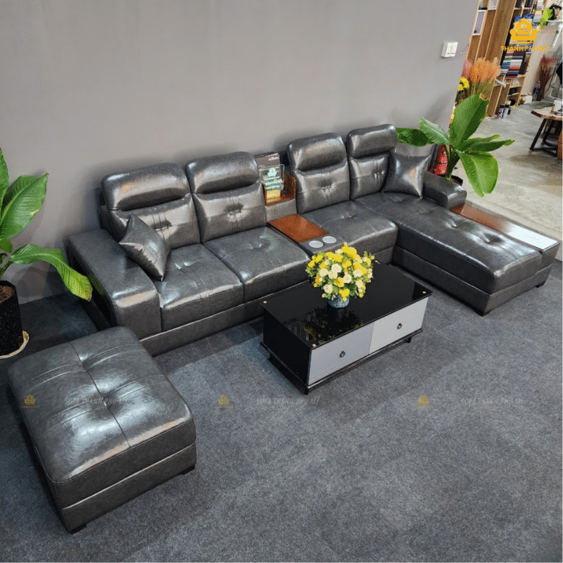 sự kết hợp hoàn hảo giữa sắc xám cực sang, chất liệu da chống xước, chống nước và khay ly tích hợp thông minh