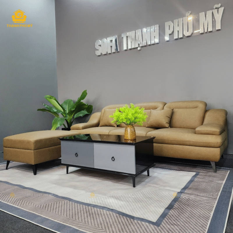 Sofa màu rêu sẫm vân loang đậm nhạt là một màu sắc mới lạ đặc biệt phù hợp với thiết kế nội thất theo phong cách tối giản và hiện đại.