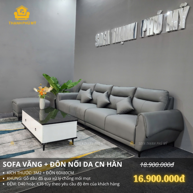 Bộ Sofa Văng Màu Xám Sáng Freeship Đà Lạt & Buôn Ma Thuột | Sofa Thạnh Phú Mỹ | Sofa Buôn Ma Thuột 