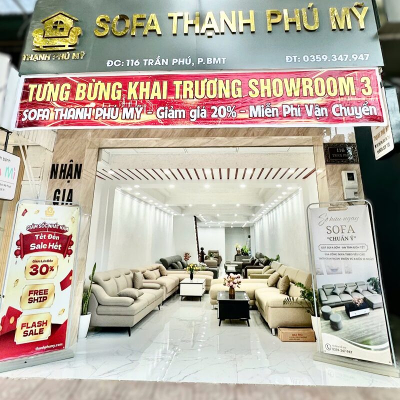 Sofa Thạnh Phú Mỹ chi nhánh Sofa Buôn Ma Thuột | Sofa BMT | Sofa Dak Lak chuyên cung cấp những mẫu sofa hiện đại mới nhất và có nhận đặt đóng sofa theo yêu cầu (kích thước, màu sắc, kiểu dáng tùy chọn)