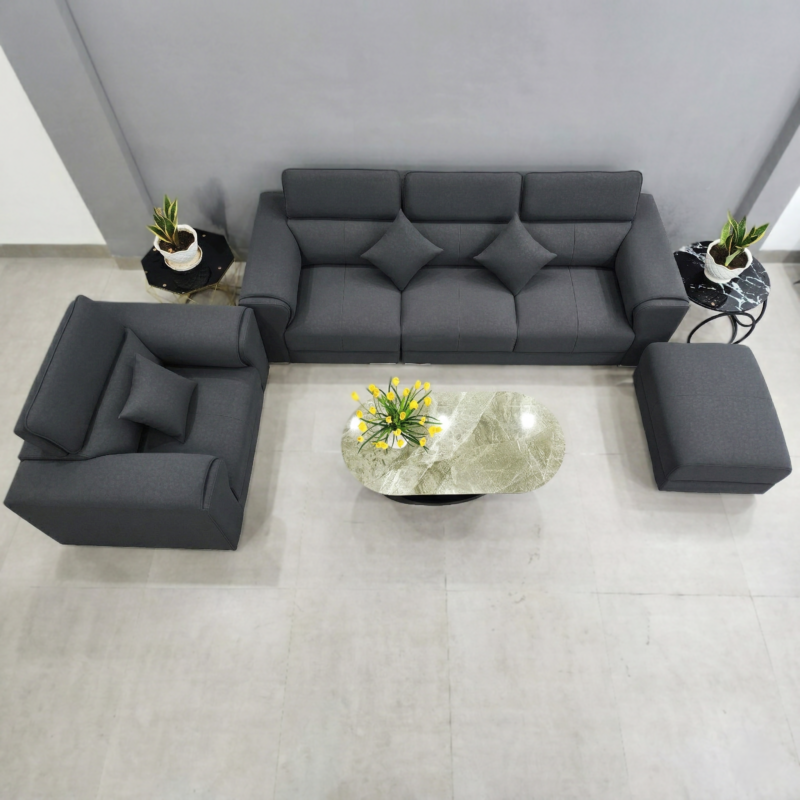 Bộ Sofa Văng Màu Đen vân loang sáng Freeship nội thành Buôn Ma Thuột | Sofa Thạnh Phú Mỹ | Sofa Buôn Ma Thuột 