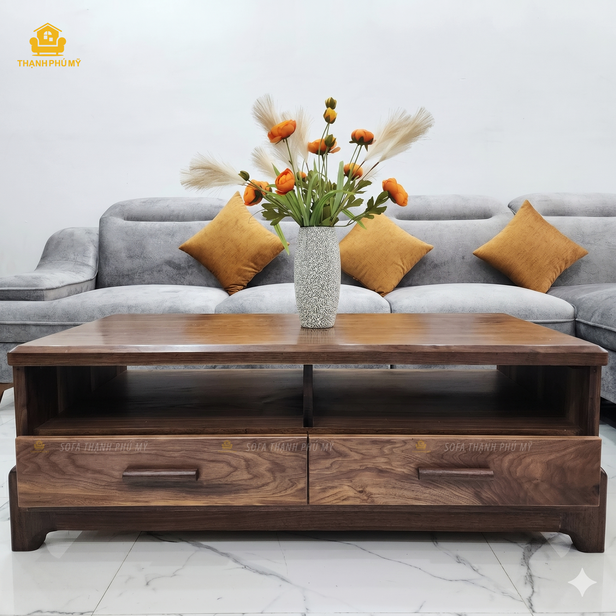 Sofa Góc L Vải Nhung 3m2x1m8 Đóng Theo Yêu Cầu Tại Buôn Ma Thuột - Ảnh 4