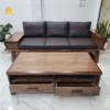 Sofa Văng Gỗ Óc Chó 2m2 Dành Cho Nhà Phố Tại BMT