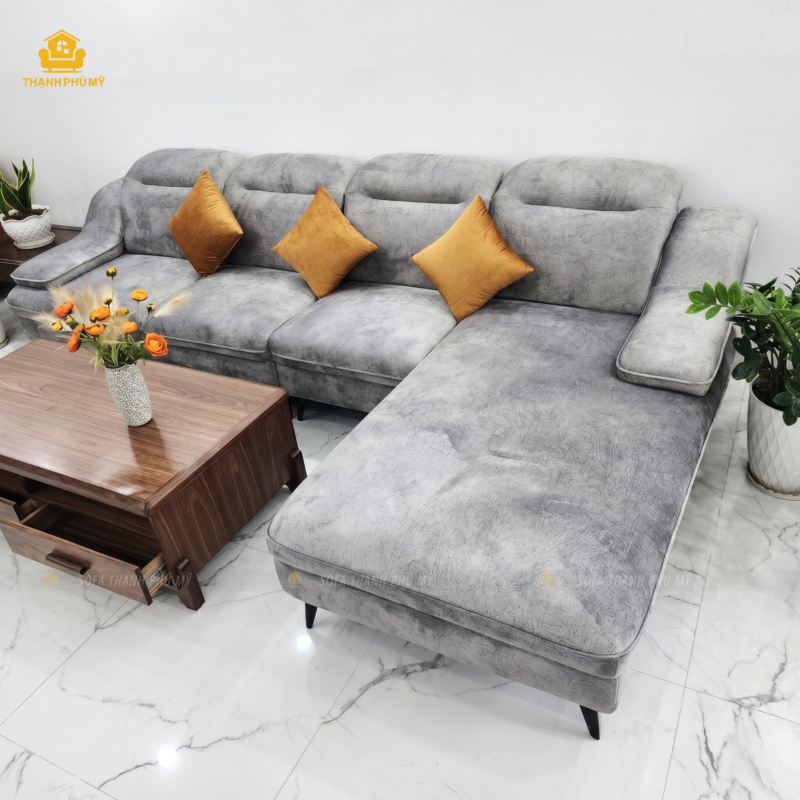 bộ sofa nỉ nhung chốt thông số chính xác là 3m2 x 1m8.
