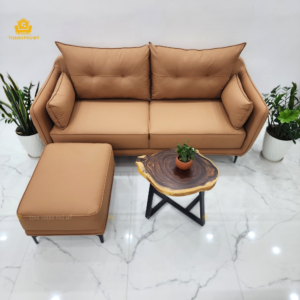Sofa Văng Hiện Đại Màu Cam Đất 2m2x1m Tại BMT
