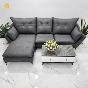 Sofa Góc L - Da Microfiber - 2m8x1m7 - Địa Chỉ Đóng Sofa Uy Tín Ở BMT