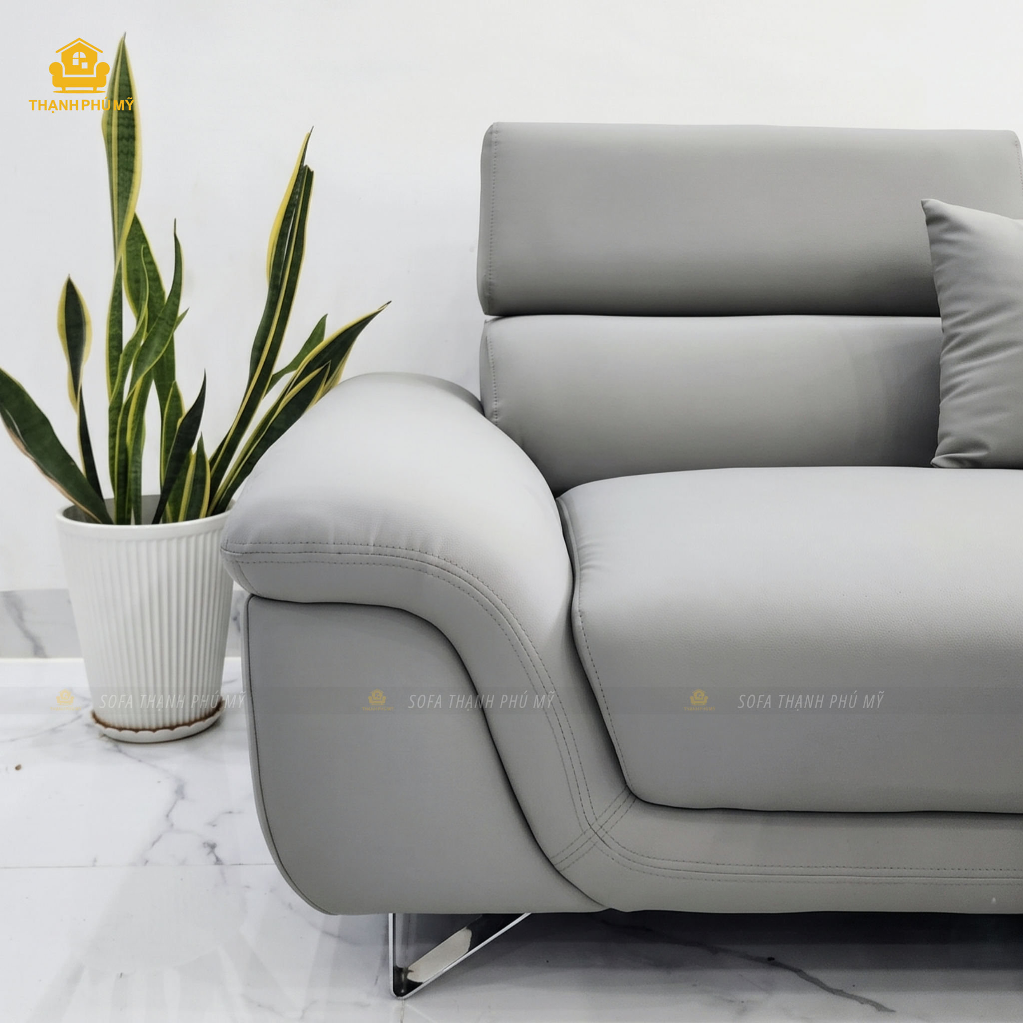 Sofa BMT - Sofa Góc L 3m2x1m8 da CN Hàn - Ảnh 2