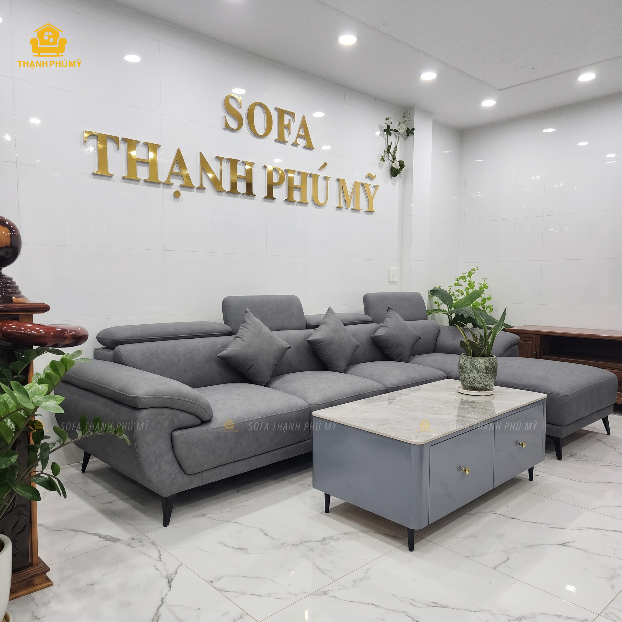 Sofa BMT - Sofa Góc L 3m2x1m8 da CN Hàn Tựa Nâng Hạ - Ảnh 3