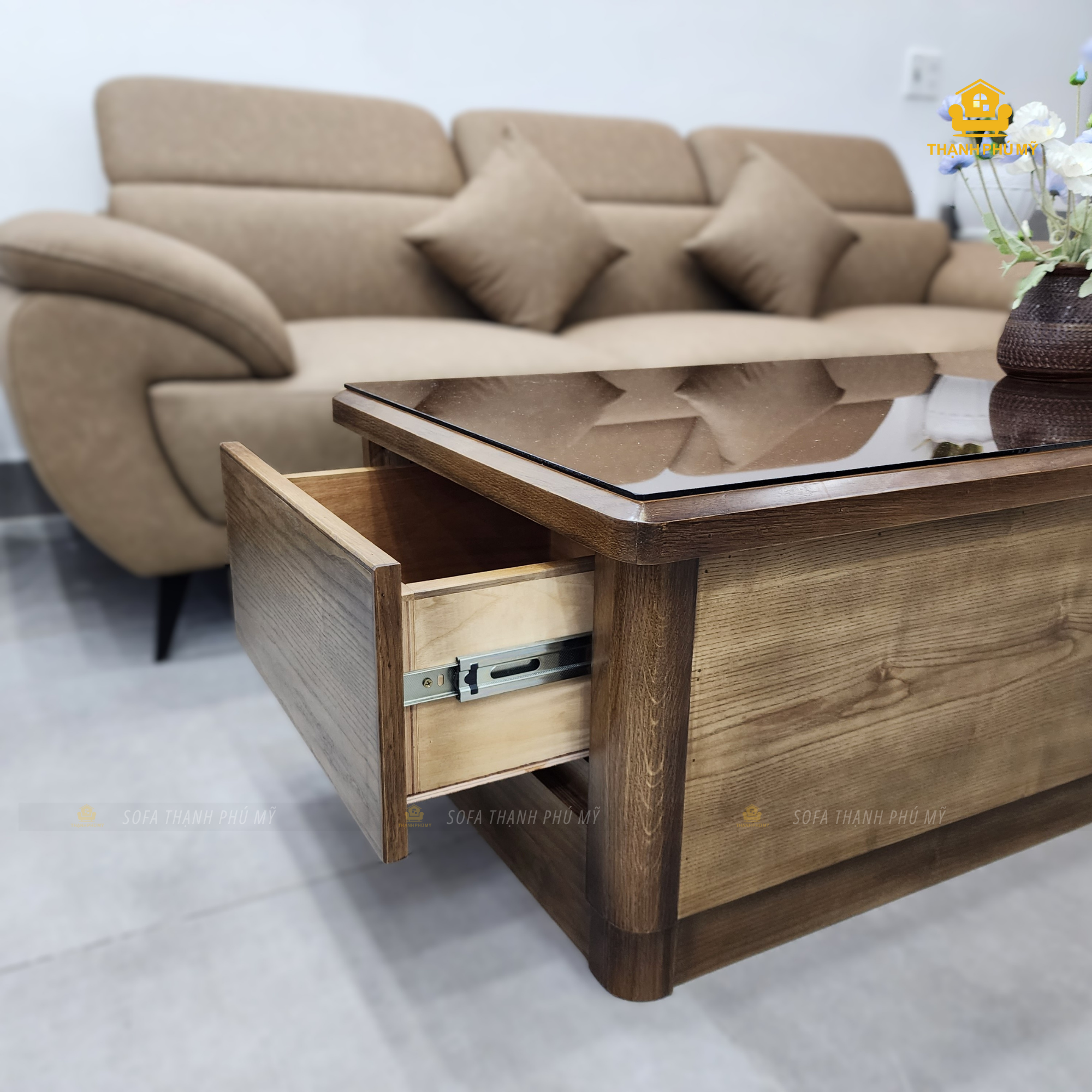 Bàn Sofa Gỗ Sồi Sang Trọng – Có Sẵn Tại Buôn Ma Thuột - Ảnh 3